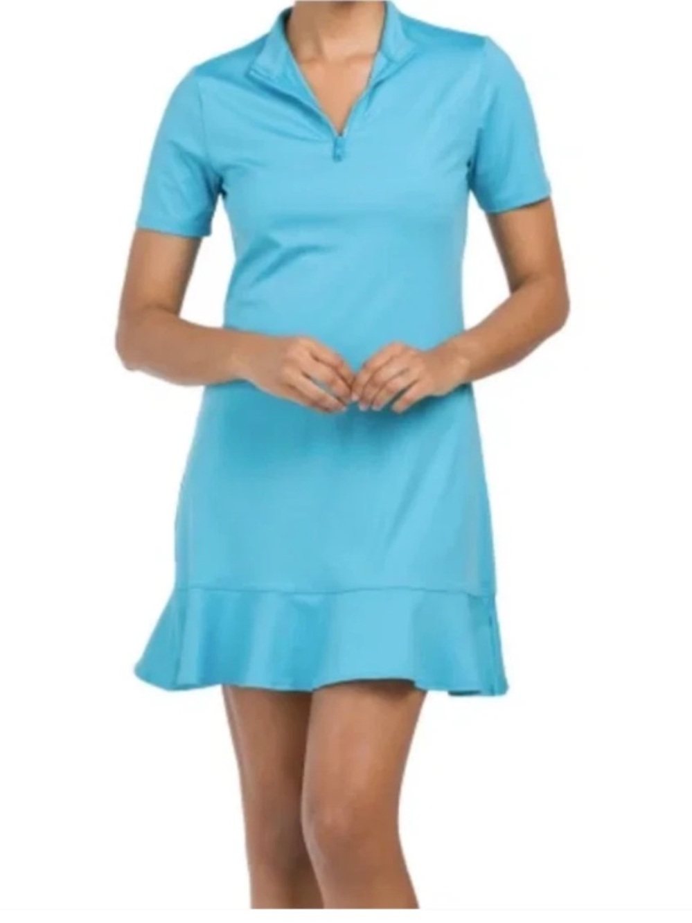 Tommy Bahama blue Preppy Outdoor Tennis  Zip-Collar Short Sleeve Mini Dress Nwt